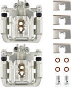 Torchbeam 2PCS Rear Driver and Passenger Side Brake Caliper For Honda Acura for 2007-2016 CR-V, 2013-2018 RDX, 2012-2015 Crosstour, Disc Brake Caliper Assembly with Bracket Replace # 19B6887+19B6886