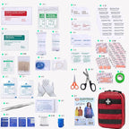 EMT Pouch MOLLE Ifak Pouch Tactical MOLLE Medical First Aid Kit Utility Pouch Carlebben (with Medical Supplies Red)