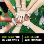 1,000 WristCo Silver Tyvek Wristbands for Events - Comfortable Tear Resistant Paper Bracelets ID Wrist Bands for Concerts Festivals Admission Party Identification