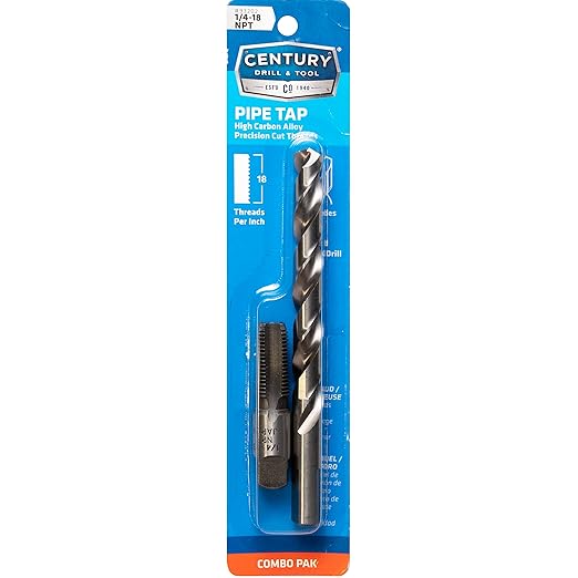 Century Drill & Tool 93202, 1/4-18 NPT/7/16 Combo