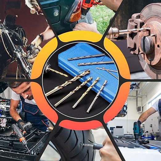 Drill Bit, 23/64" Cutting Diameter, 4241 HSS Nitriding Black 118° Cutting Angle Versatile Jobber Bits - (Applications: for Drilling Plastic Wood Soft Metal), 12-Pieces