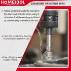 20PCS Stone Carving Set Diamond Burr Bits, HOMEIDOL Diamond Grinding Bits Suitable for Dremel, Polishing Kits Rotary Tools Accessories with 1/8" Shank for Carving, Engraving, Grinding, Stone, Glass