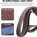 2 x 72 Inch Sanding Belts, 60/80/120/240/400/600 Grit Aluminum Oxide Metal Sanding Belts Assortment, 2x72 Grinding Belts for Knife Sharpening Metal Working, 6 Pack(2x72in)