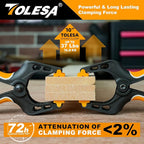 TOLESA 10 Inch Spring Clamps for Woodworking 2PC Large Wood Clamps with 37 Lbs Powerful Clamping Force Reinforced Plastic Nylon Clamps 3.5 Inch Jaw Opening with Heavy Duty Spring for Gluing Crafts