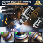 Portable Handheld Welding Machine - 110V IGBT Inverter Handheld Welder, 20-120A ARC Adjustable Current, Hot Start & Anti-Stick for 3/32"-1/8" Welding Rods(Grey)