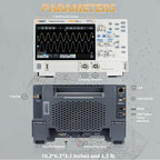 OWON Digital Oscilloscope ADS802A 70 MHz with Dual Channel 12 Bits Vertical Resolution Lab Oscilloscope with 1.25GSa/s Sample Rate 700,000 Wfms/s Waveform Capture Rate with 7 inch Display(70MHz/2CH)