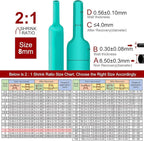 Chanzon 2:1 Ratio - 80Ft Roll - 5/16" (8mm) Heat Shrink Tubing 2:1(25M Total Length) Green Polyolefin Sleeving Wrap Shrinking 2 to 1 1pcs