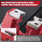 UPG 5-Inch Terminal Location Bench Vise with Ductile Iron Bench Vise 360° Multi-Purpose Bench Vice with Anvil, Clamp force 8800lbs, Red