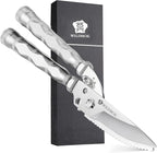 WILDMOK Heavy Duty Poultry Shears - 8.5 Inch Multi-function Stainless Steel Poultry Outdoor Shears, Ultra Sharp Kitchen Scissors for Outdoor Camp, White
