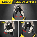 10 Inch Aviation Tin Snips Left Cut, Heavy Duty Sheet Metal Cutter Snips Shears Cutting Metal Sheet Chrome Vanadium Steel Sharp Blades Safety Latch