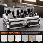 Diamond Hole Saw Kit Tile Drill Bits, 13 PCS Diamond Core Drill Bits Set 6/8/10/19/25/35/51/75/100mm+50mm Chamfer Saw +20mm Finger Bit+SDS Adapter Porcelain Hollow Drill Hole Saw for Ceramic, Granite
