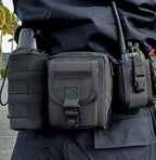 Compact Utility Gadget Pouch Tactical MOLLE Nylon Duty Belt Pouches for Police Law Enforcement Work EDC Small Tool Waist Bag for 6.1" Cellphone Outdoor Camping Hiking Organizer