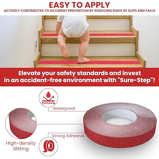 GGR Supplies T.R.U. NST-20 Non-Skid Tape 60 ft. Length Safety Way 60 Grit Anti Slip Traction Tape 32 Mil No Slip (2 in. x 60 ft. (50mm Wide), Fluorescent Yellow)