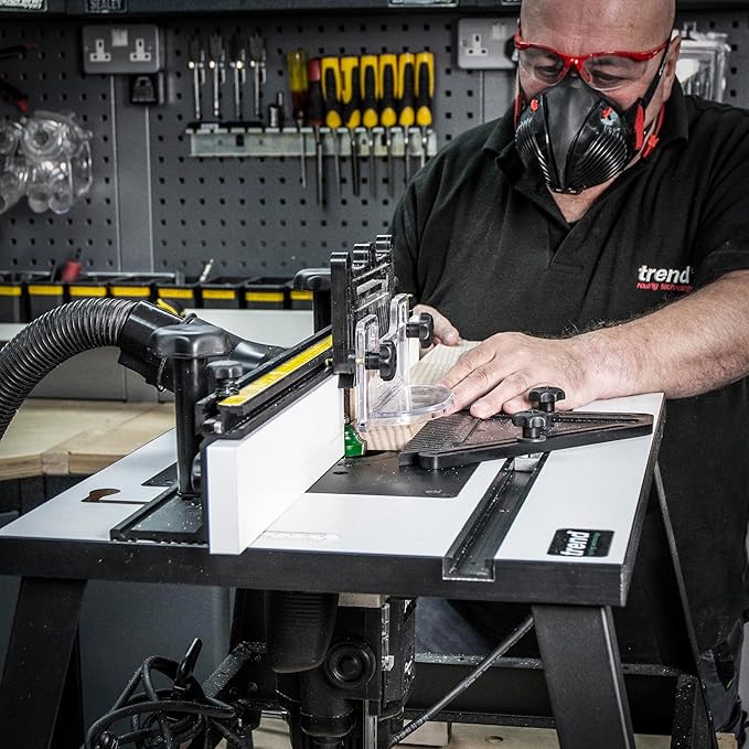 Trend Portable Benchtop Router Table with Robust Construction for Workshop & Site Use, 120V (NVR Switch Not Included), CRT/MK3