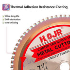 Metal Cutting Circular Saw Blade, Steel and Stainless Steel Cutting, The Cutting Head uses a Special Anti-Heat Sticking Coating with high Finish and Long Life,FMB 7-1/4 inch 72-Tooth 5/8" -TA