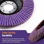10 Pack Ceramic Flap Discs 4 1/2 for Angle Grinder, 60 Grit 7/8” Arbor Flap Wheels for Rust Removal, Sanding and Finishing,T29