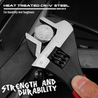 Adjustable Wrench Set Pipe Spanner: 6" 8" 10" Wide Jaw Black Oxide Wrench With Cushion Grip, Laser Marked Metric & SAE Scales, CR-V Steel for Professional