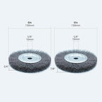 6inch Bench Wire Wheel Brush Set for Rust, Burr, Paint, and Corrosion Removal (12)