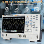OWON Digital Oscilloscope ADS802A 70 MHz with Dual Channel 12 Bits Vertical Resolution Lab Oscilloscope with 1.25GSa/s Sample Rate 700,000 Wfms/s Waveform Capture Rate with 7 inch Display(70MHz/2CH)