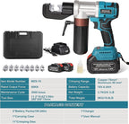 Electric Hydraulic Cable Lug Crimping Tool,12 AWG to 2/0 AWG Terminal,Cable,Wire Electric Crimper Tool Kit,Battery Crimp Tool Kits with 8 Dies