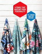 VENTURE 4TH Microfiber Beach Towel: Quick-Dry, Compact, Sand-Free, Absorbent, Sandproof and Lightweight - Perfect for Camping, Beach, and Roadtrips (Midnight Bloom Design | 35x78 inches)