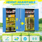 Pataku Metal Storage Cabinet, 72" Garage Cabinet with Doors and Shelves Lockable Steel Multifunctional Cabinets, File Cabinets for Home, Office, Warehouse(Black Blue)