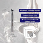 SD-1 Tungsten Carbide Burr Ball Shape Double Cut Rotary Burrs File, Used for metalwork, Tool Making, Engineering, Grinding, 4pcs by LU&MN