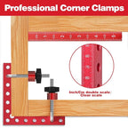 Corner Clamps for Woodworking - 90 Degree Clamp 4 Pack 5.5“x 5.5” Aluminum Alloy Right Angle for Woodworking Corner Clamp Toolsand Equipment L Square Aluminum Angle Clamp Tool