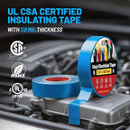 RED WOLF 10 Pack Blue Electrical Tape 3/4 Inch x 66 Ft Industrial Grade UL/CSA Listed 7 Mil Thick Flame Retardant High Temp Waterproof Electrical PVC Tape Electric Super Vinyl Rated 600V