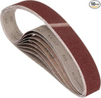 10 Pcs Sanding Belts 1 x 42 Inch 60 Grit Aluminum Oxide Abrasive Sandpaper for Belt Sander Metal Grinding Wood Working Weld Rust Removal