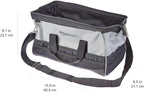 Amazon Basics Durable Wear-Resistant Base, Tool Large Standard Bag with Strap, 16 Inch, Black & Grey
