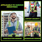 Hercicy 30 Pcs Reflective Vest High Visibility Safety Vests, Adjustable Bright Neon Lightweight Strap Gear (Yellow)