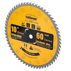 10 Inch Thin Kerf Fine Finish Crosscut Table Saw Blades, 60-Tooth ATB TCT Fine Finish Wood Cutting Circular Saw Blade with 5/8 Inch Arbor