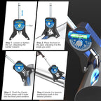 Pipe Center Finder, Pipe Marking Center Tool, Locate and Mark the Center of Pipes 0.8 Inches and Above, Y-shaped Base has Magnetic Design, Adjustable Dial Bubble Protractor without Tools