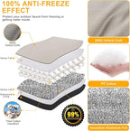 Backflow Preventer Cover Insulated (5°F) with Thick 7 Layers Fabric - 30" W x 24" H with Aluminum Foil Layer for Winter Pipe Freeze Protection, Sprinkler Covers for Outside (Grey)