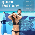 6 Pack Lightweight Thin Beach Towel Oversized 71"x32" Big Extra Large Microfiber Sand Free Towels for Adult Quick Dry Travel Camping Beach Accessories Gift Sea Turtle Tie Dye Mandala Elephant Skull