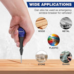 WORKPRO 2PCS Automatic Center Punch with an Extra Replacement Tip, Adjustable Spring Loaded Center Punch, Metal Punch Tool, Center Hole Punch for Wood, Metal, Plastic