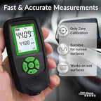 Paint Thickness Gauge CM-206X | Coating Depth Meter Fe/Al/Zn | Auto Car Paint Meter with Ruby Probe, Quick Calibration, Rubber Cover & Hard PU Case for Automotive Inspection (CM-206X)