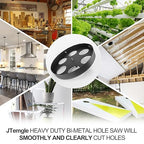 12 Inch Hole Saw with 1/2" Triangle Shank Quick Change Arbor, JTemgle Bi-Metal Hole Saw Heavy Duty Hole Cutting Tool for Cornhole Boards, Recessed Lights, Wood, Plastic, Drywall & Soft Metal