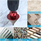 HARFINGTON Diamond Beveling Chamfer Bits 50mm Dia 5/8-11 Thread Cone Grinder Bit with Adapter, Countersink Drill Bit to Enlarge Holes for Porcelain Tile, Marble, Ceramic, Glass, Stones