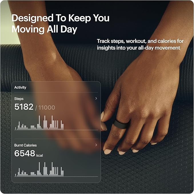 ULTRAHUMAN Ring AIR-Smart Ring Health Tracker, Size First Sizing Kit,Sleep Tracker,Smart Ring for Men/Women,Fitness Tracker (Made in India, Matte Grey, 6)