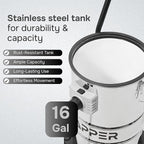 16 Gallon 4.5 Peak HP Wet/Dry Vacuum, Stainless Steel Tank, 3 in 1 Function Portable Shop Vacuum with Attachments, Ideal for Jobsite, Garage & Workshop.