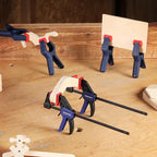 WORKPRO 10-Pack Bar Clamps for Woodworking, 6-Inch (2) Mini & (2) Light Duty and 12-Inch (2) Wood Clamps & 1-Inch (4) Spring Clamps, F Clamp with 50/150 LBS Load Limited