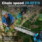 2-IN-1 Cordless 12 Inch Pole saw & Mini Chainsaw, 1* Max 20V 6Ah Battery, 15ft Max Reach, Electric Pole Saws for Tree Trimming, Branch Cutting