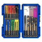 JEFE HEX Drill and Tap Set 20pc - Hex Shank Drill Bits & Thread Taps for Metal | MRO & Industrial Use | Quick-Change Combination tap 6-32UNC to 1/2"-13UNC | Impact Driver