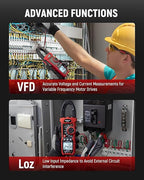 KAIWEETS Inrush Digital Clamp Meter 1000A with Backlit; Multimeter TRMS 6000 Counts, Amp Voltage Tester with VFD, LOZ Mode; Measures AC/DC Current Voltage Temperature Resistance NCV - Upgraded Screen