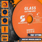 Glass Cutting Disc 4 Inch (5PCS) for Angle Grinder with 7/8" Arbor Hole, 0.039" Ultra-Thin Saw Blade Wheel Polishing Diamond Cutting Disc for Glass, Jade, Wine Bottles, Tile, Ceramic, Marble