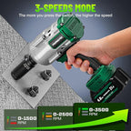 1200N.m(900ft-lbs) Cordless Impact Wrench, 1/2 Impact Socket Set, High Torque 1/2" Impact Gun With 4* CR-MO Sockets & 1* 3'' Extension Rod, 2* 21V 4.0Ah Battery, Fast Charger & Storage Case