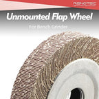 6" x 1" x 1" Unmounted Flap Wheel Assorted 4 Pack Grit 40/60/80/120, Each 1 Pcs 4 Pcs Total, for Bench Grinder