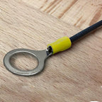 ANGSTROM 1/2" Bolt Ring Terminals, Insulated Electrical Crimp Connectors 100pcs (12-10ga Yellow)